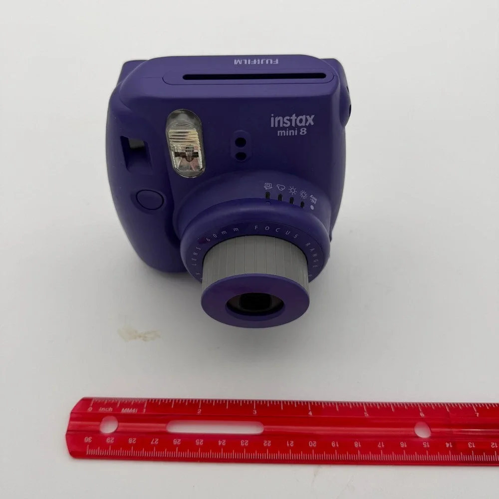 NON-WORKING Fujifilm Instax Mini 8 Instant Film Camera Grape Purple 60mm Lens
